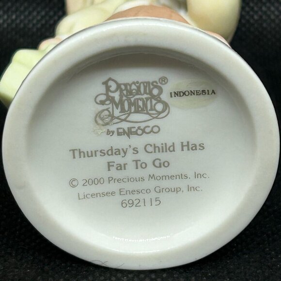 Precious Moments Little Moments “Thursday's Child Has Far To Go" figurine - Picture 5 of 5